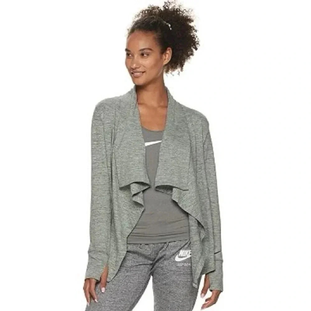 Nike Long-Sleeve Yoga Training Jacket in Juniper Fog - Size XSmall
